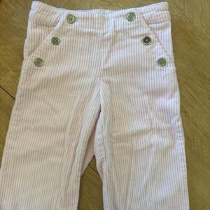 NWT Girls Janie and Jack Pink Corduroy Pants Sz 3 Adjustable Waist School Easter